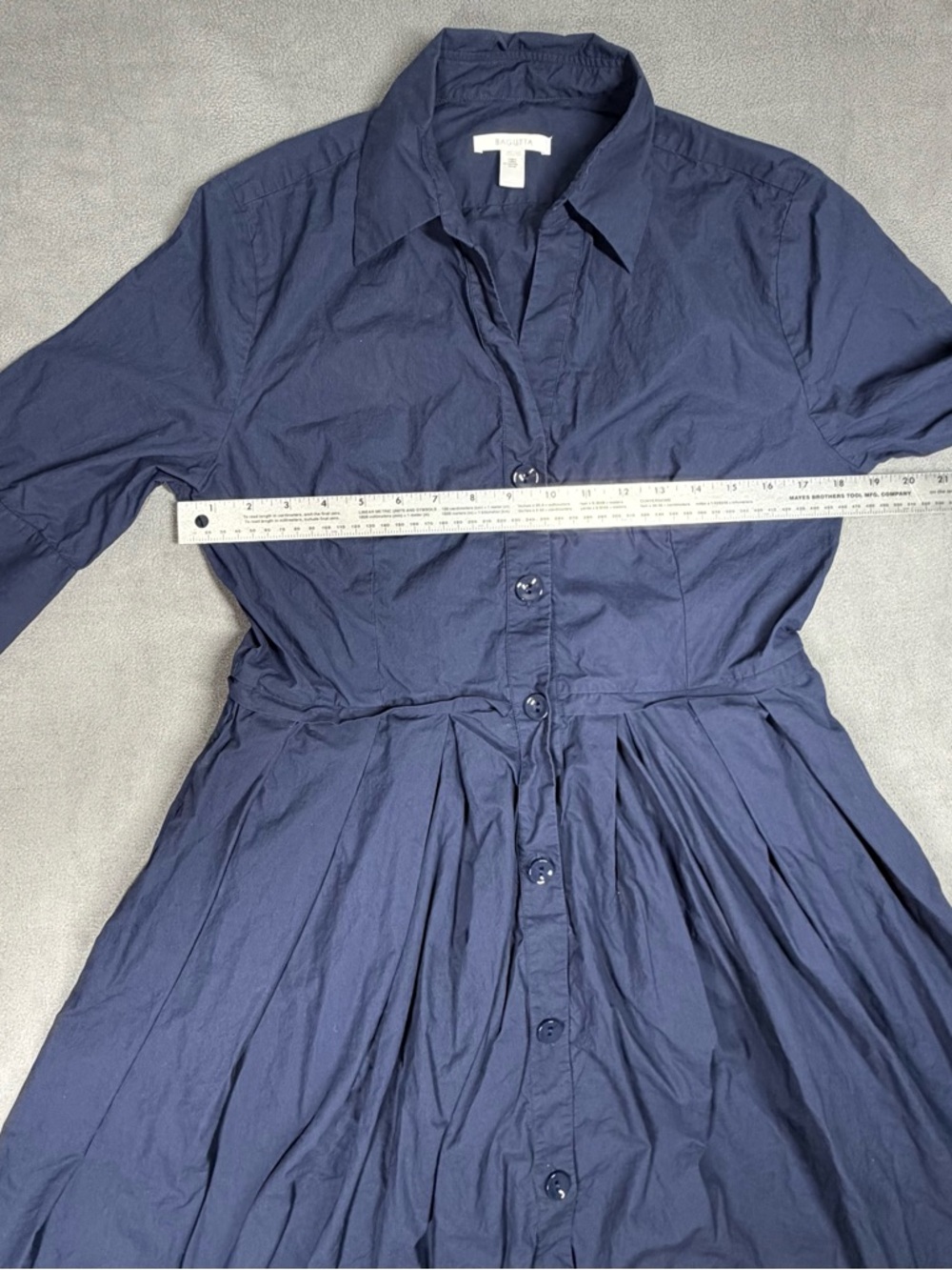 Bagutta Blue Button-Front Cotton Midi Dress - Picture 4 of 12